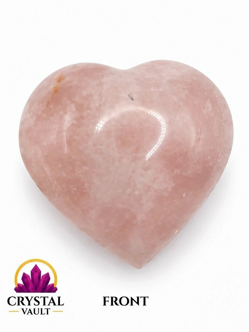 Rose Quartz Crystal Heart 2.25” Blush Pink Polished Stone 3.1 oz